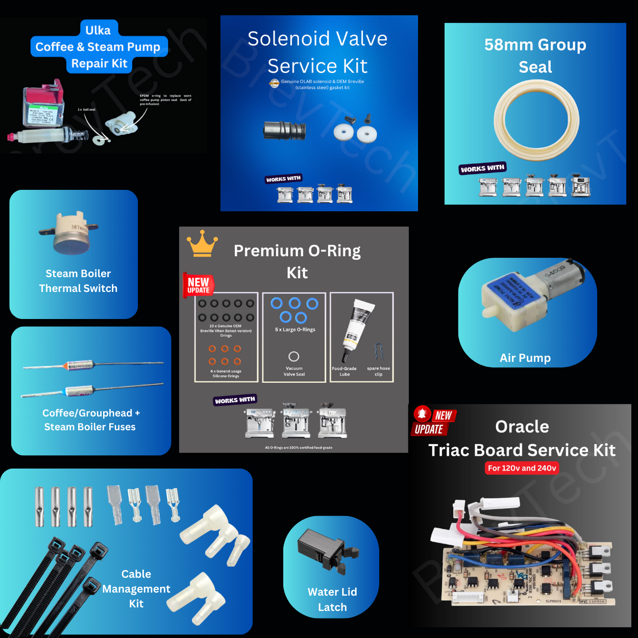 BREVILLE ORACLE SES & BES980/990 SURVIVAL / SERVICE KIT (120v 240v)